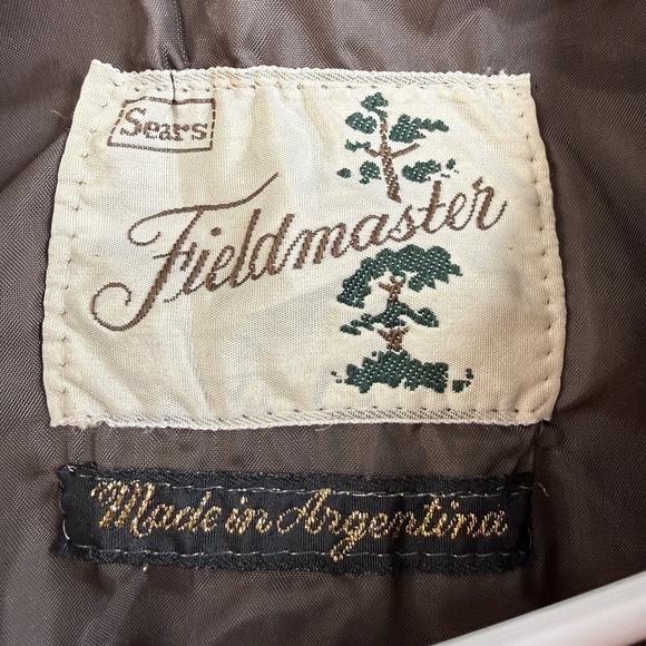 Vintage Sears Fieldmaster Suede Leather Bomber Jacket Size 38 Regular Brown - Picture 4 of 8